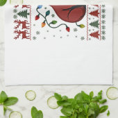 Christmas Shirt for Sloth Lover Gift Santa Buffalo キッチンタオル (折り畳み)