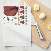 Christmas Shirt for Sloth Lover Gift Santa Buffalo キッチンタオル (四つ折り)