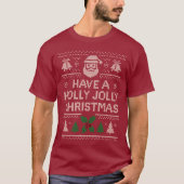 Christmas Shirt - Red Jingle Design Tシャツ (正面)