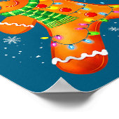 Christmas Shirts Kids Boys Toddler Gingerbread Xma ポスター (角)