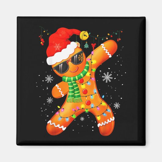 Christmas Shirts Kids Boys Toddler Gingerbread Xma マグネット (正面)