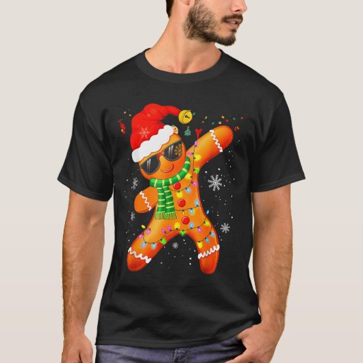 Christmas Shirts Kids Boys Toddler Gingerbread Xma Tシャツ (正面)