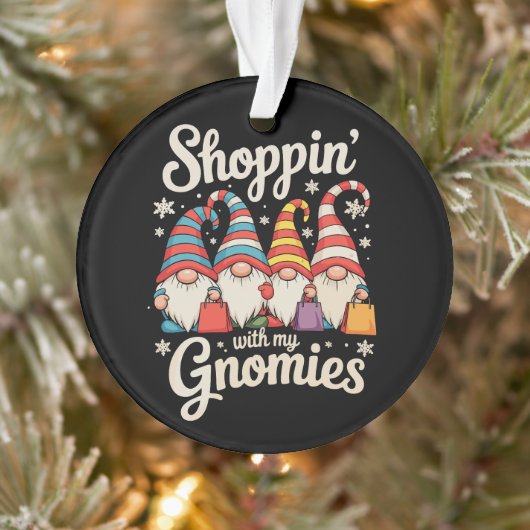 Christmas Shopping With My Gnomies Gnome Xmas オーナメント (ツリー)
