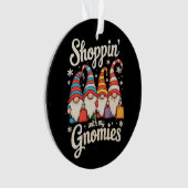 Christmas Shopping With My Gnomies Gnome Xmas オーナメント (正面)