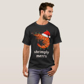 Christmas Shrimp Holiday Shrimply Merry Funny Fest Tシャツ (正面フル)