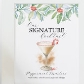 Christmas Signature Cocktail Bar Signs Martini ポスター