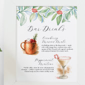 Christmas Signature Cocktail Drink Signage ポスター