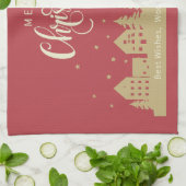 Christmas Silhouette Houses | Real Estate Custom キッチンタオル (折り畳み)