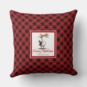 Christmas Silly Geese Cartoon Throw Pillow Decor クッション (裏面)