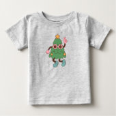 Christmas Silly Tree ベビーTシャツ (正面)