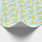 Christmas Singing Canary Pattern ラッピングペーパー (角)