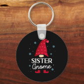 Christmas Sister Gnome Dwarf Garden Gnome Family  キーホルダー (正面)