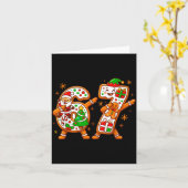 Christmas Six Seven Dabbing Cool Meme 67 Xmas Dab  カード (黄色い花)