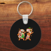 Christmas Six Seven Dabbing Cool Meme 67 Xmas Dab  キーホルダー (正面)