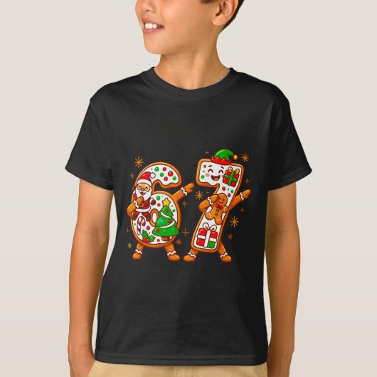 Christmas Six Seven Dabbing Cool Meme 67 Xmas Dab  Tシャツ (正面)