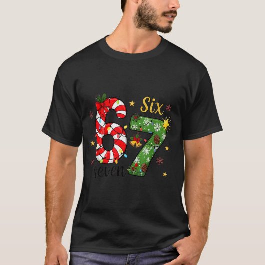 Christmas Six Seven Funny Trendy 6 7 Viral Meme  Tシャツ (正面)