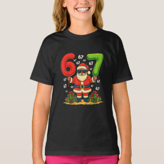 Christmas Six Seven Santa Claus 6 7 Funny Gen Z  Tシャツ