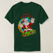 Christmas skateboarding santa 146 tシャツ (デザイン正面)