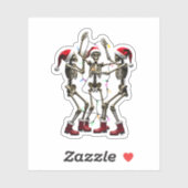 Christmas Skeleton Santa Dancing Lights (1) シール (シート)