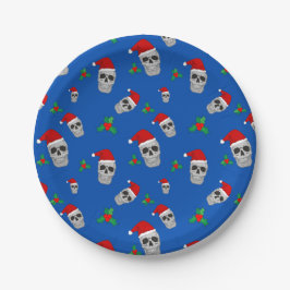 Christmas Skull Party Plates - style 2 ペーパープレート