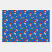 Christmas Skull Wrapping Paper Set ラッピングペーパーシート (正面3)