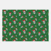 Christmas Skull Wrapping Paper Set ラッピングペーパーシート (正面2)
