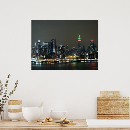 Christmas Skyline ポスター (キッチン)