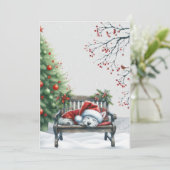 Christmas Sleeping Westie Card シーズンカード (スタンド正面)