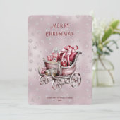 Christmas Sleigh With Gifts Holiday Card シーズンカード (スタンド正面)
