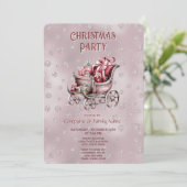 Christmas Sleigh With Gifts Holiday Party 招待状 (スタンド正面)