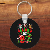 Christmas Sleigh'd By 67 Funny Six Seven Meme 6 7 キーホルダー (正面)