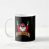 Christmas Sleigher Santa Rock Xmas Rocker Men Wome コーヒーマグカップ (左)