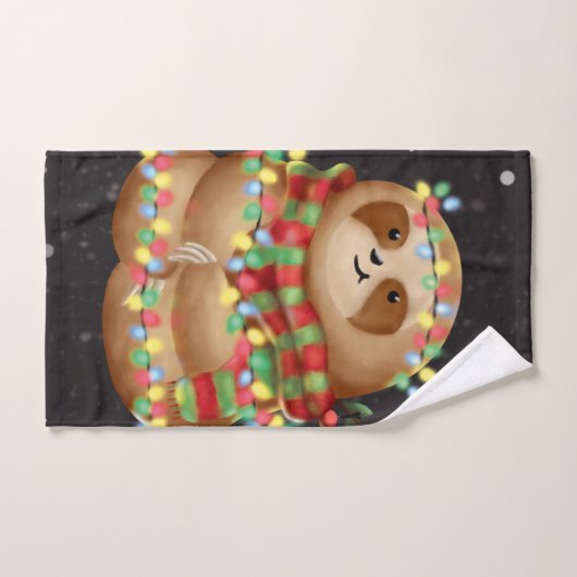 Christmas sloth   ハンドタオル (ハンドタオル)