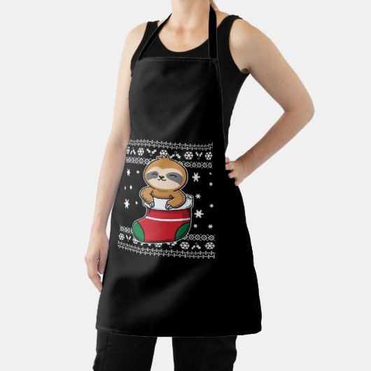 Christmas Sloth Classic T-Shirt エプロン (インサイチュ)