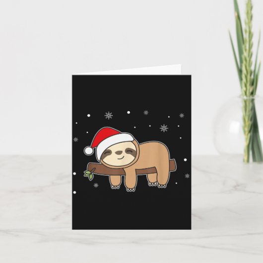 Christmas Sloth For Christmas Sweet Sloths  カード (正面)