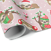 Christmas Sloth Gift Wrapping Paper ラッピングペーパー (ロールコーナー)