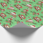 Christmas Sloth Gift Wrapping Paper ラッピングペーパー (角)