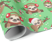 Christmas Sloth Gift Wrapping Paper ラッピングペーパー (ロールコーナー)
