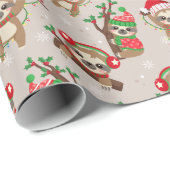 Christmas Sloth Gift Wrapping Paper ラッピングペーパー (ロールコーナー)