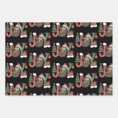 Christmas Sloth Holiday Tree Gifts Joy Cute Funny ラッピングペーパーシート (正面)