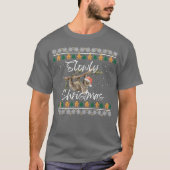Christmas Sloth SLowly Christmas friend Tシャツ (正面)