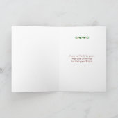 Christmas Sloth with Sloth Babies in Snow シーズンカード (内部)