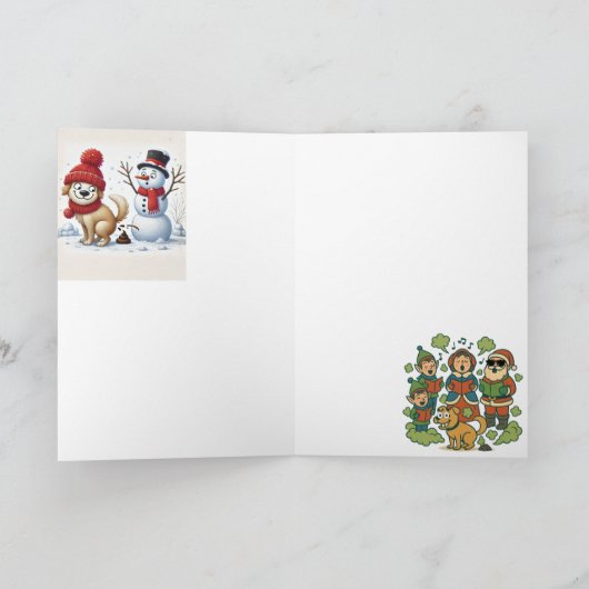 Christmas Smells" Vintage-Style Funny シーズンカード (内部)