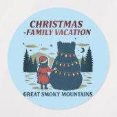 Christmas Smoky Mountains National Park Vacation ラベル (デザイン1)