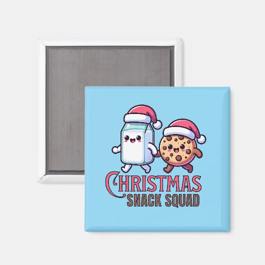 Christmas Snack Squad Milk and Cookie  マグネット (正面/裏面)