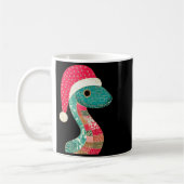 Christmas Snake Santa Hat Holiday Fun Premium Tri- コーヒーマグカップ (左)