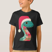 Christmas Snake Santa Hat Holiday Fun Premium Tri- Tシャツ (正面)