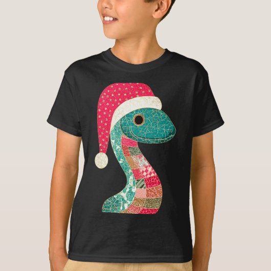 Christmas Snake Santa Hat Holiday Fun Premium Tri- Tシャツ (正面)