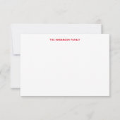 Christmas Snow Cardinal Thank You Card サンキューカード (裏面)