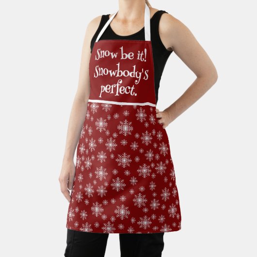 Christmas Snow Pun All-Over Print Apron エプロン (インサイチュ)